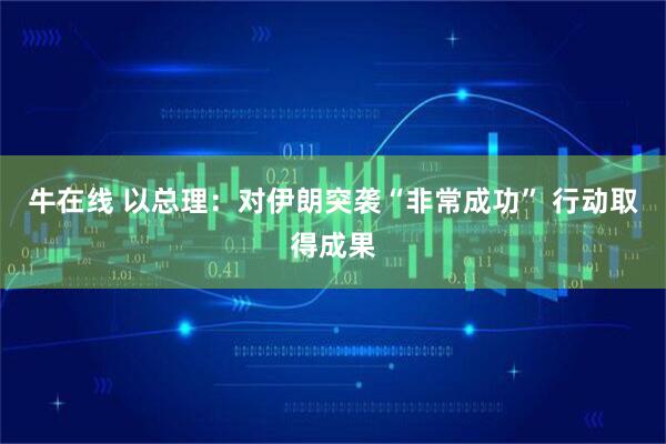 牛在线 以总理：对伊朗突袭“非常成功” 行动取得成果